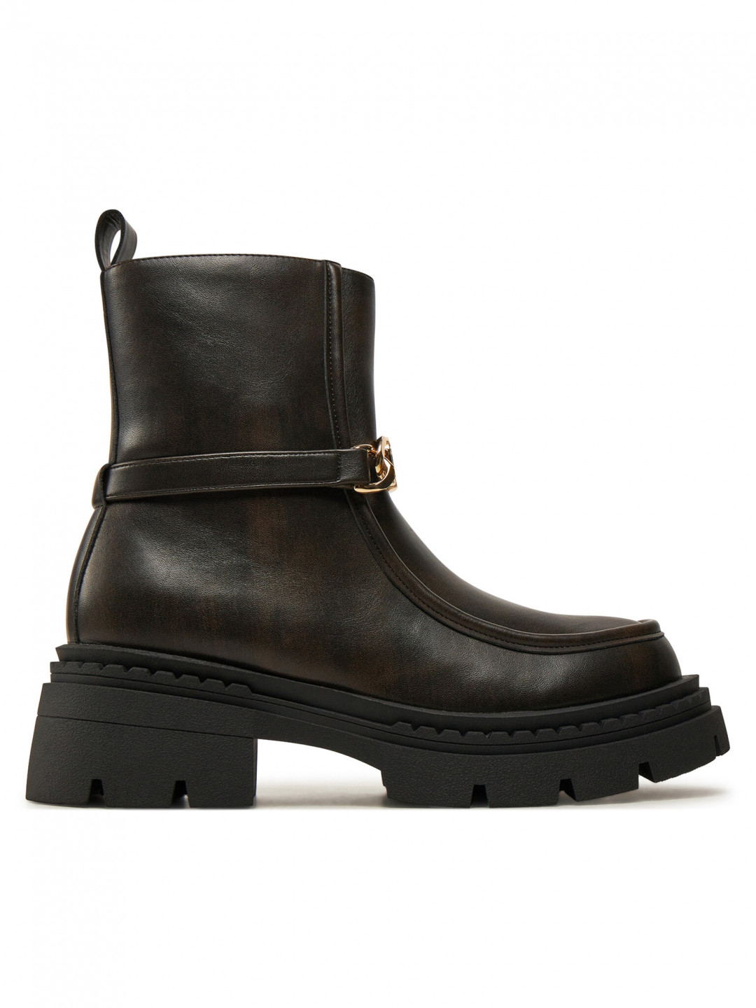 TWINSET Polokozačky 242TGT110 Hnědá